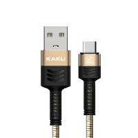 USB кабель Kaku KSC-069 USB - Type-C 1m, металлическая оплетка - Gold