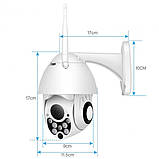 Вулична бездротова поворотна зовнішня IP камера Besder C-P05 PTZ Wi Fi 4X zoom зум 1080p 2 MP, фото 2