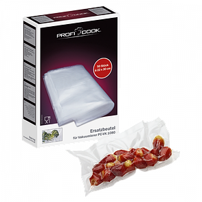 Пакети для вакуумного пакувальника Profi Cook 50 штук розмір 22x30, фото 1