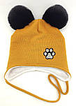 Оптом дитячі ангорова шапки 46, 48, 50, 52, 54 розмір теплі головні убори опт (ОШТ139), фото 3