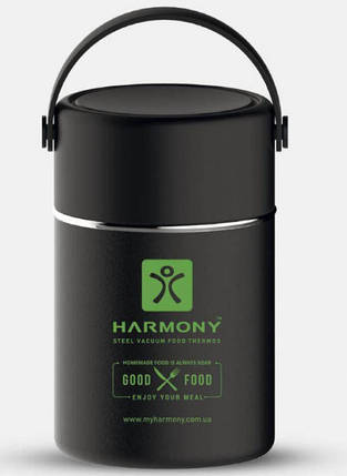 Термос пищевой для еды Harmony 800 мл Black, фото 1
