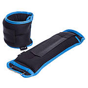 Обтяжувачі-манжети для рук і ніг FI-1302-3 (2 x 1,5 кг) (Чорний-синій)