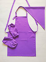 Фартух для праці і творчості підлітковий з косинкою11-18 років (бузковий)