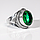 Срібне кільце з агатом зеленим, 1522КА, фото 2