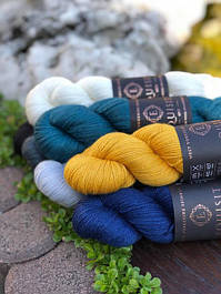 Пряжа з шовком 80% шерсть, 20% шовк,400м/100г