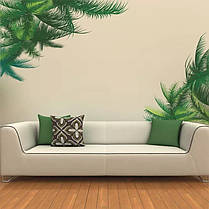 Наклейка на стіну, наклейки на вітрину, у спальню "листя пальм" (лист 60*90см), фото 3