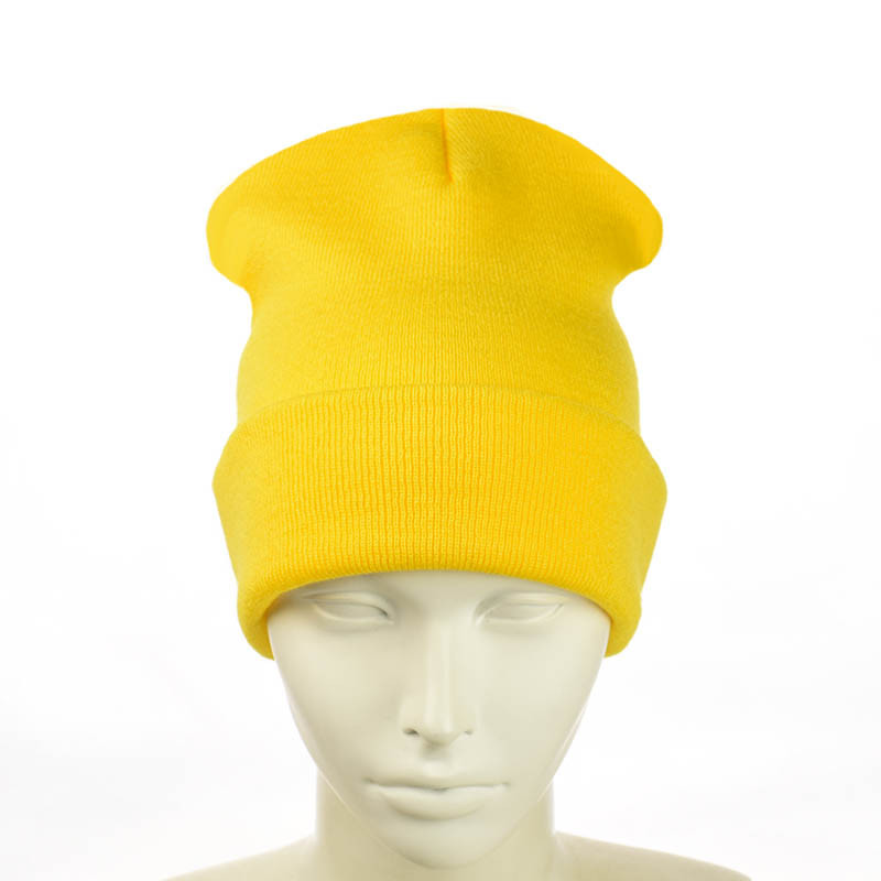 Молодежная шапка "лопата" жовтий