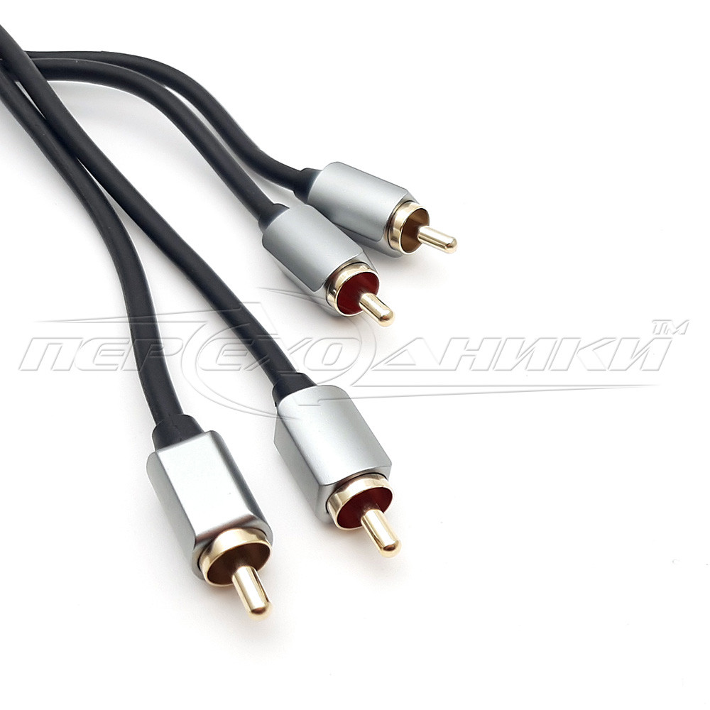 Кабель аудіо 2RCA-2RCA (преміум'якість), 1 м