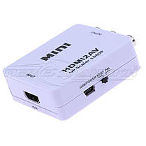 Конвертер HDMI to AV (RCA) + Audio, питание mini USB, фото 5