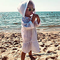 Детская пляжная туника для девочка с рюшами