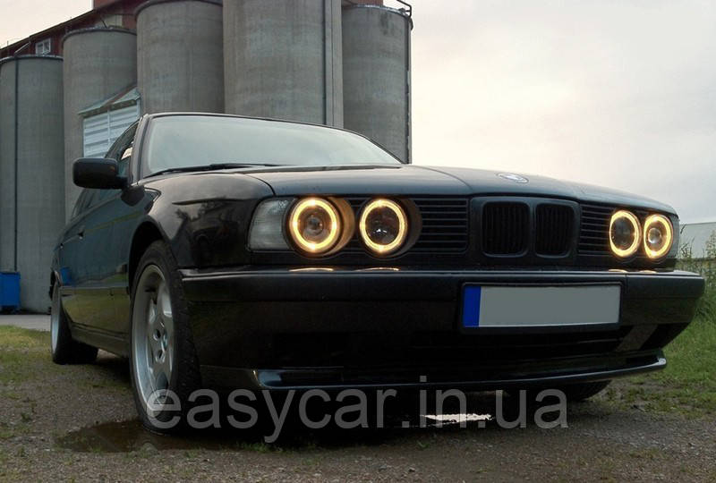 CCFL Ангельські оченята на BMW E30, E32, E34 Жовті