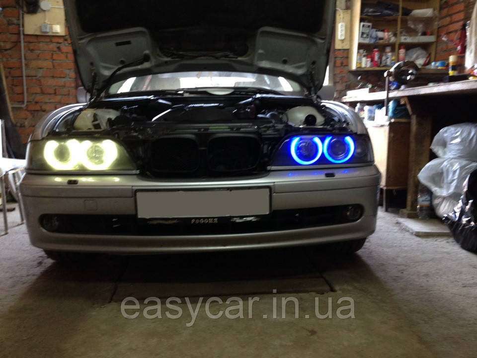 CCFL Ангельські оченята на BMW E36, E38, E39, E46 (з лінзою) Сині