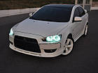 CCFL Ангельські оченята Mitsubishi Lancer X 10 ЧЕРВОНІ, фото 5