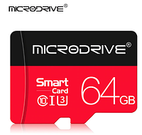 Карта памяти для планшета и телефона Micro SD MicroDrive 64 Gb class 10 U3