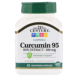 Curcumin 95 500 мг 21st Century 45 капсул