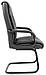 Конференц крісло на полозах чорного кольору для залу переговорів Франкфурт Ю комплектація чорний CF Richman, фото 2