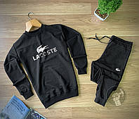 Спортивный костюм мужской Lacoste осенний весенний демисезонный Кофта + Штаны Лакосте черный