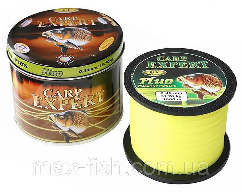 Лісочка Carp Expert 0.40мм Жовта 1000м UV Fluo 18,7 кг, фото 1
