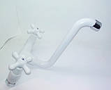 Змішувач для мийки білий, фото 2