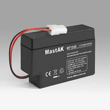 Акумулятор MastAK MT1208 (12v 0,8 Ah)