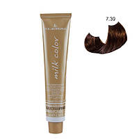 Безаміачна крем-фарба для волосся Kleral System Milk Color 100 мл 7.39 Русявий із золотисто-коричневим відтінком