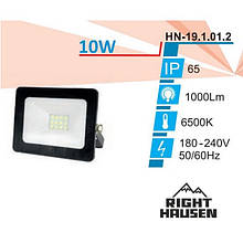 Прожектор LED RIGHT HAUSEN Soft світлодіодний 10W 6500K IP65 чорний HN-191012