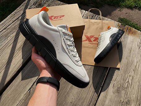 Чоловічі оригінальні кросівки, кеди Xtep Skateboarding Shoes білі, фото 1