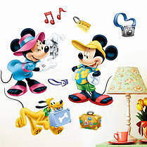 Наклейка на стіну в дитячу Мікі, Мінні Маус "Mickey and Minnie Mouse" (лист 40*60 см) наклейки в детсад, фото 3
