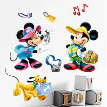Наклейка на стіну в дитячу Мікі, Мінні Маус "Mickey and Minnie Mouse" (лист 40*60 см) наклейки в детсад, фото 2