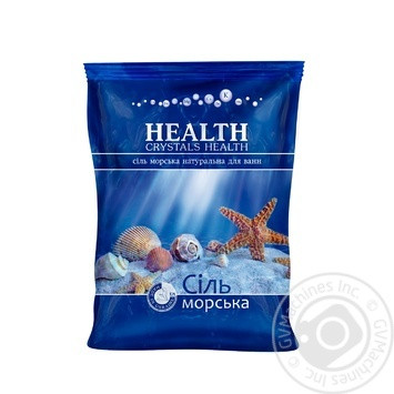 Соль морская для ванн Сrystals Health натуральная 1кг, Декор