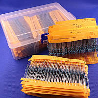 Резисторы набор 2600 шт. 1/4 Вт, 0.25Вт, 130 видов по 20 штук в коробочке