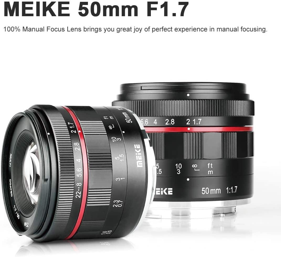 Об'єктив MEIKE 50 мм F/1.7 MC (MK-50 F1.7) для Sony E-Mount (full frame - повний кадр)