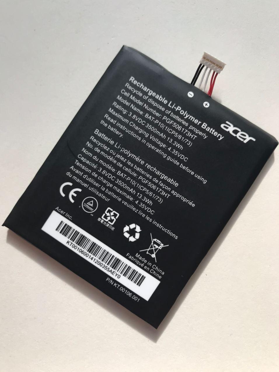 Акумулятор Acer BAT-P10 (E39, Liquid E700, 1ICP5/61/73, PGF506173HT), 3500 mAh Original PRC