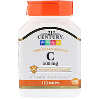 Vitamin C Prolonged Release 500 мг 21st Century 110 таблеток