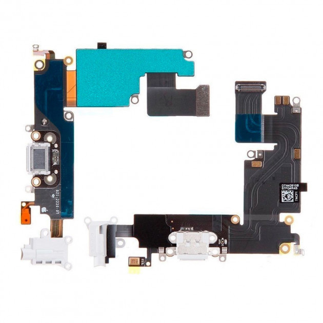Роз'єми зарядки та гарнітури, мікрофон для iPhone 6s Plus (White)