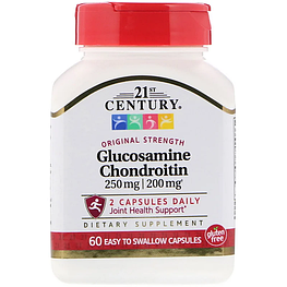 Glucosamine / Chondroitin Original Strength 250 мг / 200 мг 21st Century 60 капсул