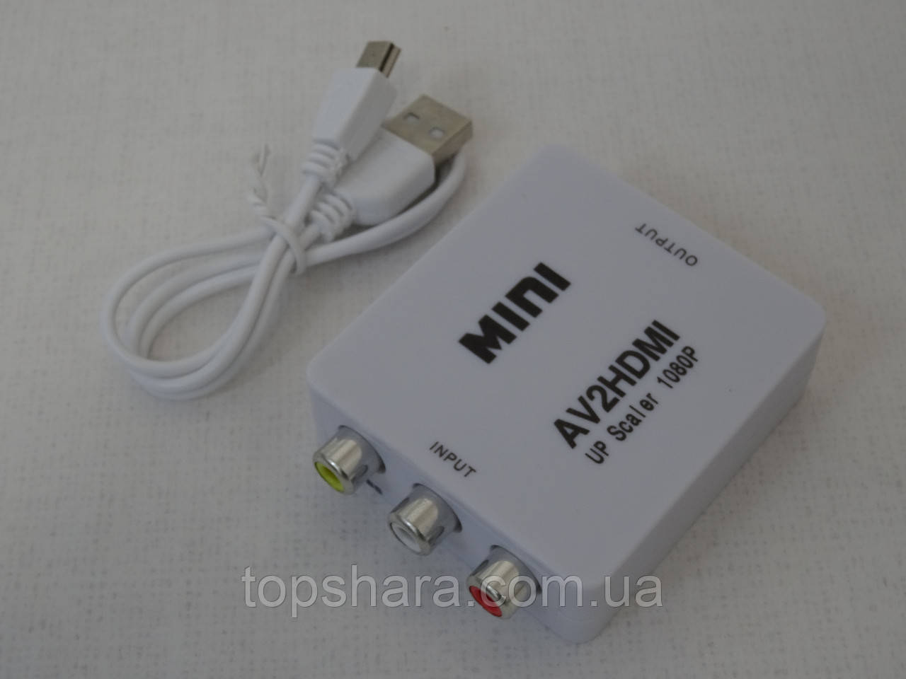Відео та Аудіоконвертер HDMI To RCA Video AV CVBS Scaler 1080p