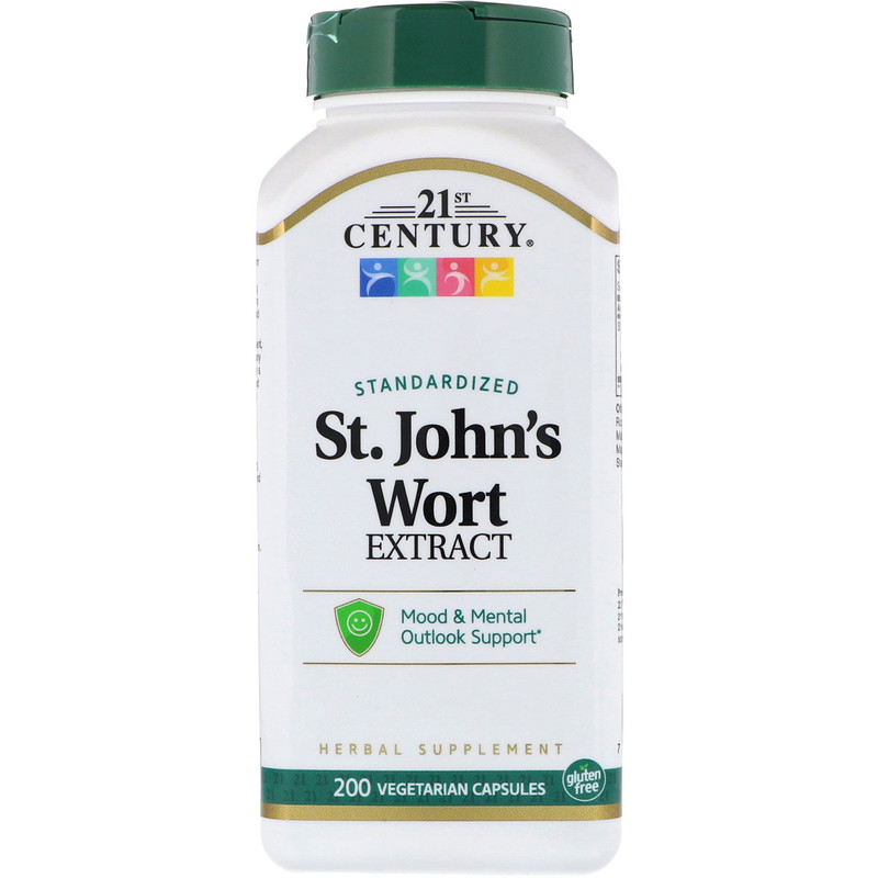 Екстракт звіробою St. John's Wort Extract 21st Century 200 капсул