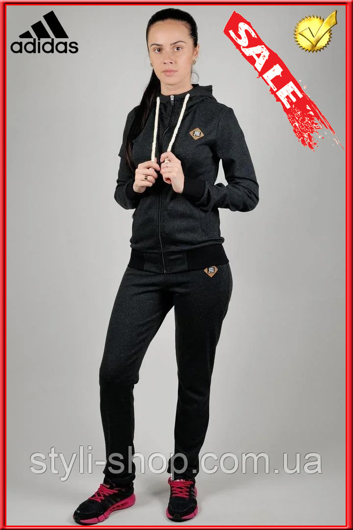 Жіночий трикотажний спортивний костюм Adidas (Адідас) Originals (0689-5),спортивні костюми, Туреччина, Чорний