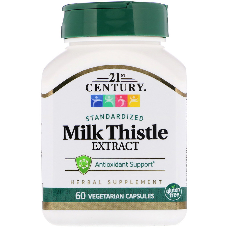 Екстракт розторопші Milk Thistle Extract Standardized 21st Century 60 капсул