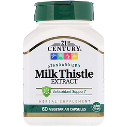 Екстракт розторопші Milk Thistle Extract Standardized 21st Century 60 капсул