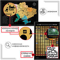 Скретч Карта України в Рамці - Скреч Карта з Рамкою для Подорожей - Скетч Постер України в Рамці - з Рамкою, фото 6