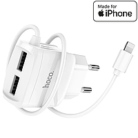 Зарядное устройство для iPhone Hoco C59A + кабель Lightning для айфона, зарядка на айфон