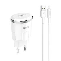 Зарядний пристрій для iPhone Hoco C37A + кабель Lightning для айфона, зарядка на айфон, фото 2