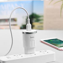 Зарядний пристрій для iPhone Hoco C37A + кабель Lightning для айфона, зарядка на айфон, фото 3