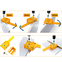 Мебельный кондуктор для сверления отверстий под фурнитуру 6 8 10мм