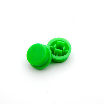 Ковпачок на кнопку A24 Зелений (12 x 12 x 7.3) - 10 шт.