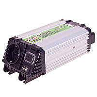 Перетворювач напруги PULSO 12V-220V/300W/USB-5VDC2.0A/мод.хвиля/клеми (IMU-320), (Vitol)