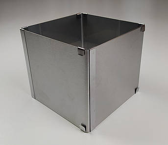 Кондитерська розсувна форма для випічки квадратна 16×16 см | нержавіюча сталь | висота 14 см | розсувається до 28×28 см