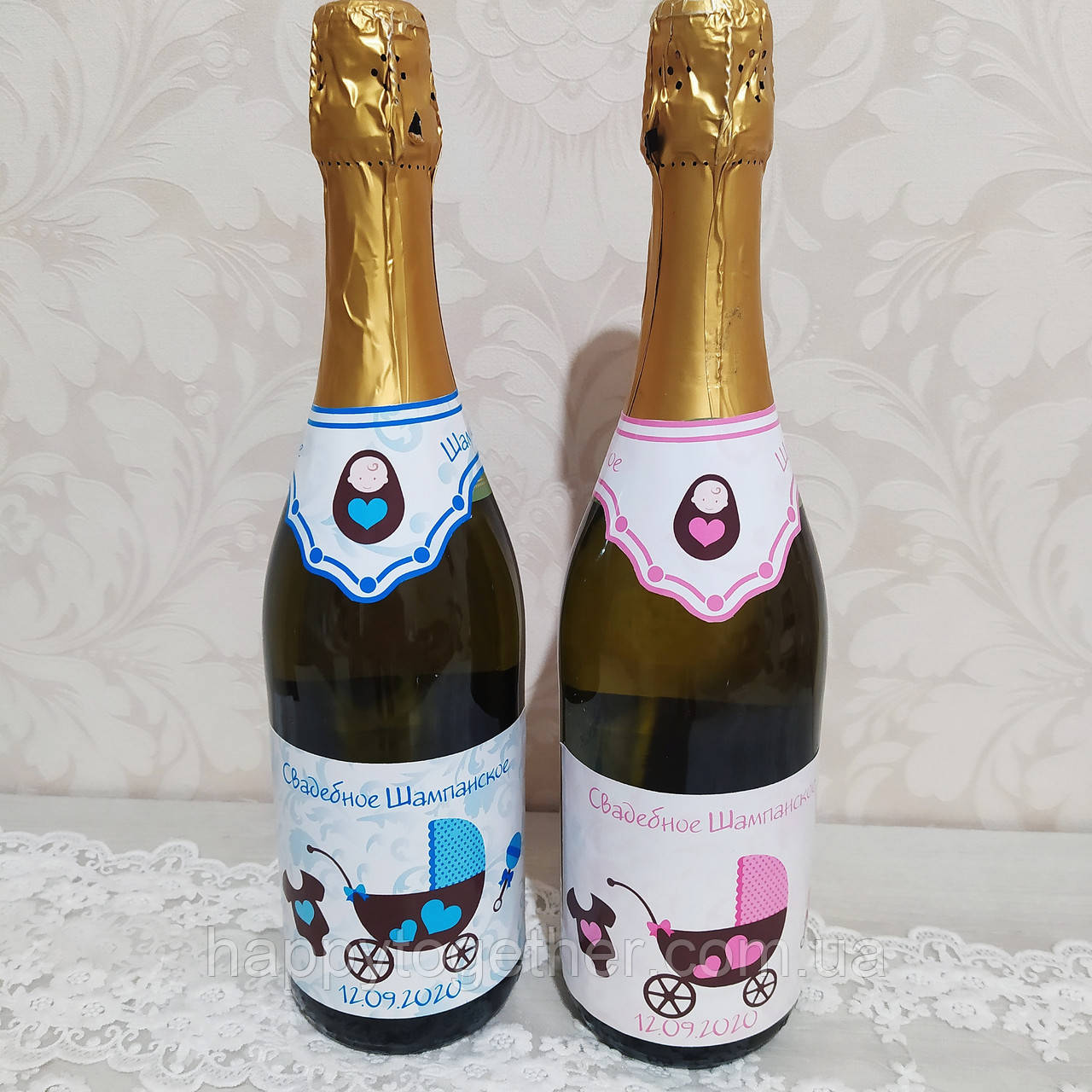 Этикетка на шампанское на конкурс сын-дочь (1 бутилка) - фото 1 - id-p1254492304